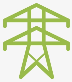 Green Power Tower Icon - Transparent Power Grid Icon, HD Png Download, Free Download