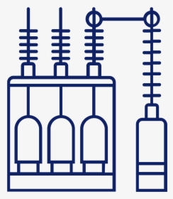 Transformer Electrical Drawing Clipart , Png Download - Electric Substation Icon Png, Transparent Png, Free Download