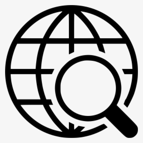 Global Search - Globe Icon Png Black, Transparent Png, Free Download