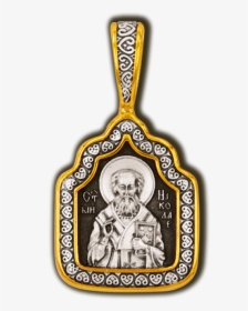 Nicholas Icon Pendant With Prayer - Locket, HD Png Download, Free Download