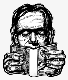 Frankenstein By Mary Shelley Drawings, HD Png Download, Free Download
