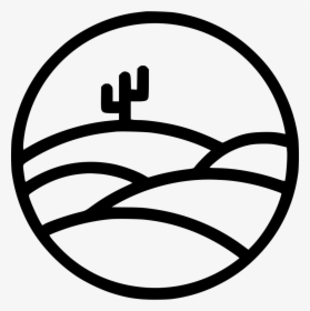 Drawing Cactus Landscape - Sand Dunes Icon Png, Transparent Png, Free Download