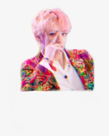 Png, V, And Tae Tae Image - Taehyung Blonde Half Pink Hair, Transparent Png, Free Download