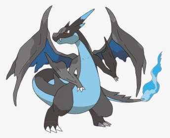 Mega Charizard Png Banner Stock - Charizard Black And Blue, Transparent Png, Free Download