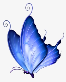 Borboleta Azul - Pintar Mariposas En Tela, HD Png Download, Free Download