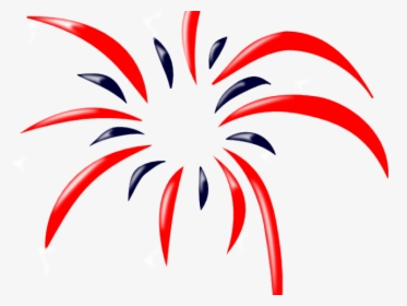 Fireworks Clipart Png Format - Red White And Blue Fireworks Graphic, Transparent Png, Free Download