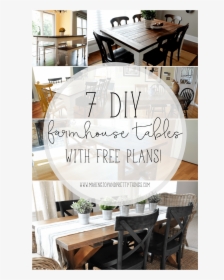 7 Diy Farmhouse Dining Room Tables - 30 Inch Farmhouse Table, HD Png Download, Free Download