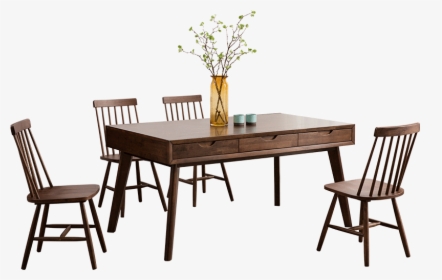 Big Size Wooden Dining Room Table With Drawers - Dining Table, HD Png Download, Free Download