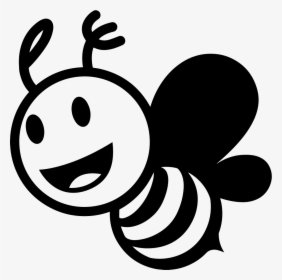 Black And White Bee Animated, HD Png Download, Free Download
