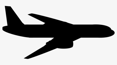 Airplane Drawing Clip Art - Airplane Side View Silhouette, HD Png Download, Free Download