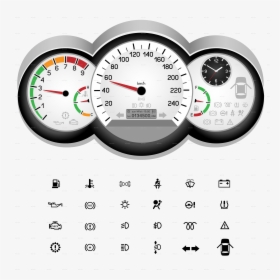 Transparent Gas Gauge Clipart - Control Panel Car Icon, HD Png Download, Free Download