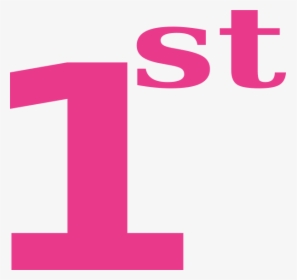 Pink Number One Png - Number One 1st Clipart, Transparent Png, Free Download