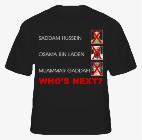 Saddam Bin Laden Gaddafi Whos - Ny Giants T Shirts Funny, HD Png Download, Free Download