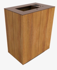 Plaza Litter Bin - Plywood, HD Png Download, Free Download
