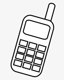 Transparent Cell Phone Icon Png Transparent - Cellphone Clipart Black And White, Png Download, Free Download