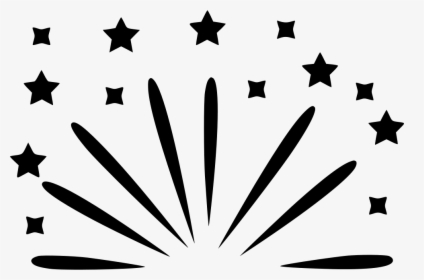 Party Firework Celebrate Comments - Grey And White Star Background, HD Png Download, Free Download