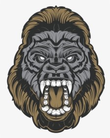 Transparent Gorilla Face Png - Angry Gorilla Clip Art, Png Download, Free Download