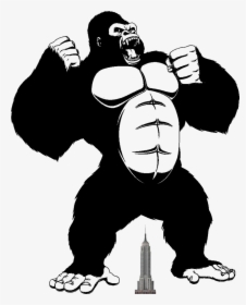 Clip Art Gorilla Muscle - King Kong White Background, HD Png Download, Free Download