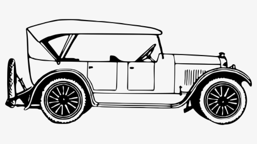 Transparent Vintage Car Png - Old Car Clipart Black And White, Png Download, Free Download