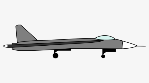 Simple Sukhoi Drawing Clip Arts - Basic Drawing Of A Jet, HD Png Download, Free Download