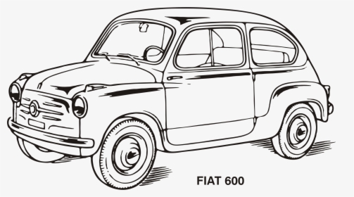 Fiat 600, Year 1955 Clip Arts - Fiat 600 Clipart, HD Png Download, Free Download