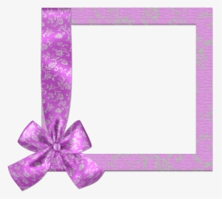 Pink Vintage Frame With Bow - Baby Picture Frame Png, Transparent Png, Free Download
