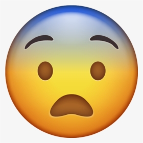 Fearful Emoji Png - Emoji Flushed, Transparent Png, Free Download