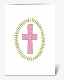 Pink Cross Greeting Card - Cross, HD Png Download, Free Download