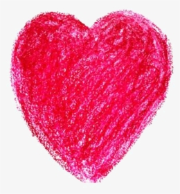 Crayon Heart Clipart - Child Drawn Heart, HD Png Download, Free Download