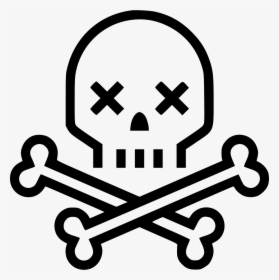 Skull Crossbones Skeleton Death Comments - Skull And Crossbones To Draw, HD Png Download, Free Download