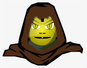 Humanoid With Green Eyes - Man In Mask Cartoon, HD Png Download, Free Download