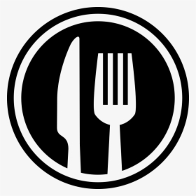 Fork And Knife Cutlery Circle Interface Symbol For - Restaurant Icon, HD Png Download, Free Download