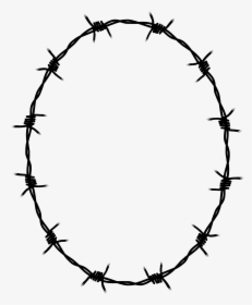 Barbed Wire Frame - Barbed Wire Border Clipart, HD Png Download, Free Download