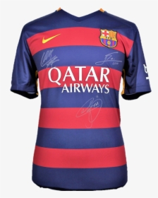 Clip Art Messi And Suarez Triple - Qatar Airways Barcelona Jersey, HD Png Download, Free Download