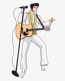Musician Clipart Music Performer - Cartoon Elvis Presley Png, Transparent Png, Free Download