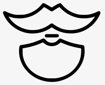 Beard Moustache Man Hairstyle Round - Beard, HD Png Download, Free Download