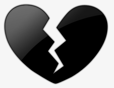 Black Heart Clipart Emoji Black Heart Broken Png Plant - Broken Black Heart Png, Transparent Png, Free Download