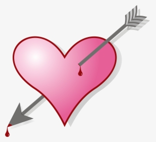 Broken Heart Symbol Romance Love - Arrow In The Heart Gif, HD Png Download, Free Download
