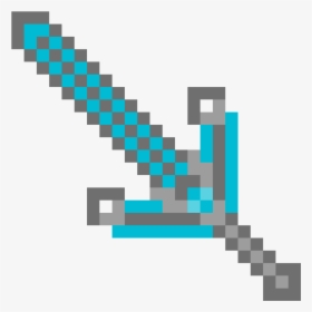 Titanium Star Stone Sword - Minecraft Drawing In Graphing Paper, HD Png Download, Free Download
