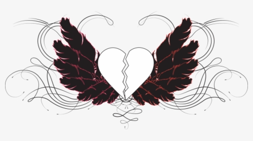 Drawn Broken Heart Transparent - Drawings Of Broken Hearts, HD Png Download, Free Download