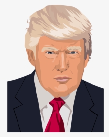 Hairstyle United Art Trump Us States Donald - Donald Trump Cartoon Face, HD Png Download, Free Download