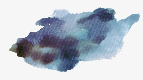 Blue Dark Effect Watercolor Ink Painting Clipart - Watercolor Png Dark Blue, Transparent Png, Free Download