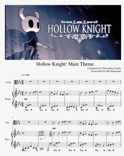 Hollow Knight Theme Piano Sheet Music, HD Png Download, Free Download