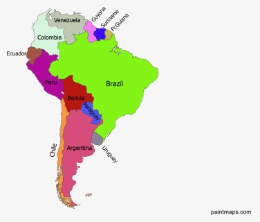 South America Political Vector Map (png,svg,eps,pdf,adobe - Latin American Main Languages, Transparent Png, Free Download