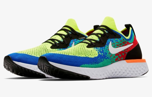 Nike Epic React Flyknit Rainbow, HD Png Download, Free Download