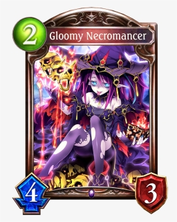 Unevolved Gloomy Necromancer Evolved Gloomy Necromancer - Shadowverse Cards, HD Png Download, Free Download