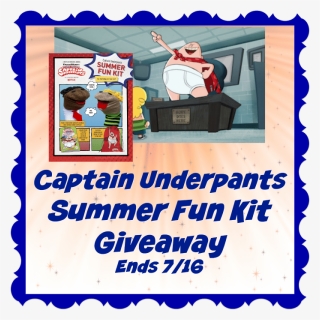 Captain Underpants Summer Fun Kit Giveaway - Cartoon, HD Png Download, Free Download