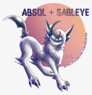 Absol Sableye For More Of My Pokémon Fusion Or Artworks - Pokemon Absol Sableye Fusion, HD Png Download, Free Download