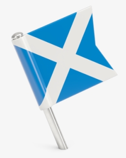 Square Flag Pin - Icon Scotland Flag Pin, HD Png Download, Free Download