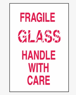 Shipping Label Png - Heavy Fragile Glass Glass Handle With Care, Transparent Png, Free Download